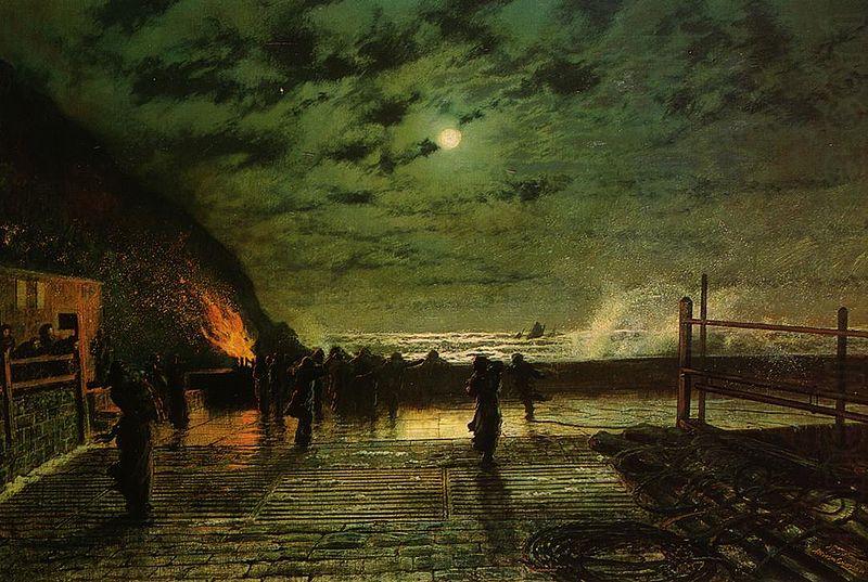 Atkinson Grimshaw In Peril china oil painting image